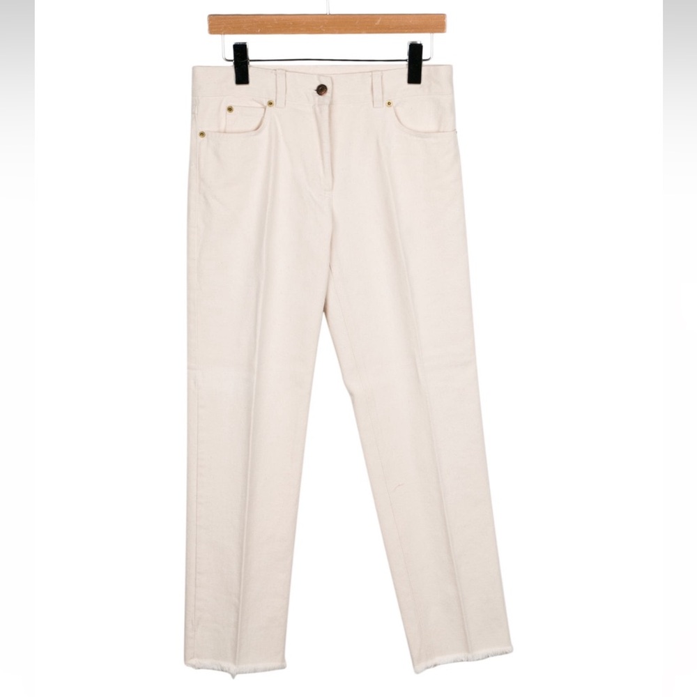 Michael Kors Cream Straight Leg Jeans